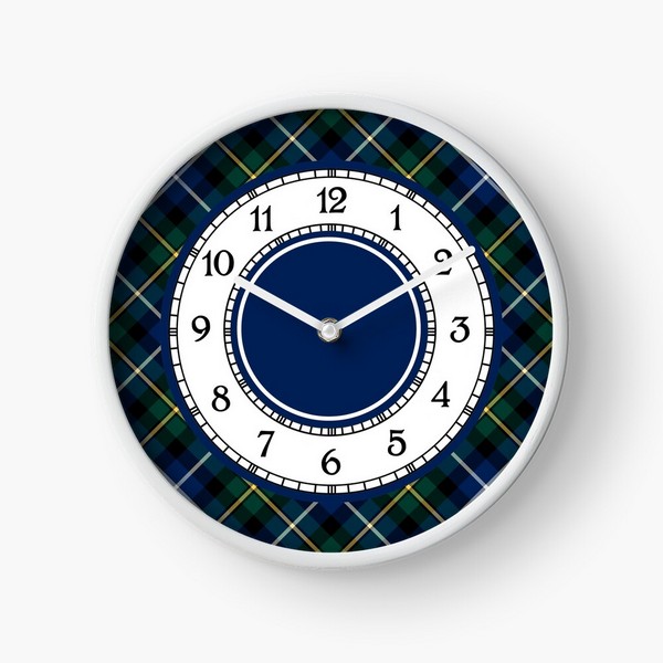 MacNeil tartan wall clock