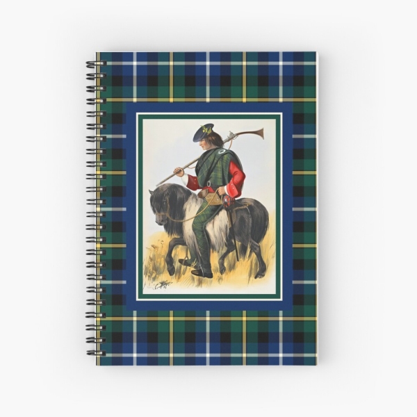 MacNeil vintage portrait with tartan spiral notebook