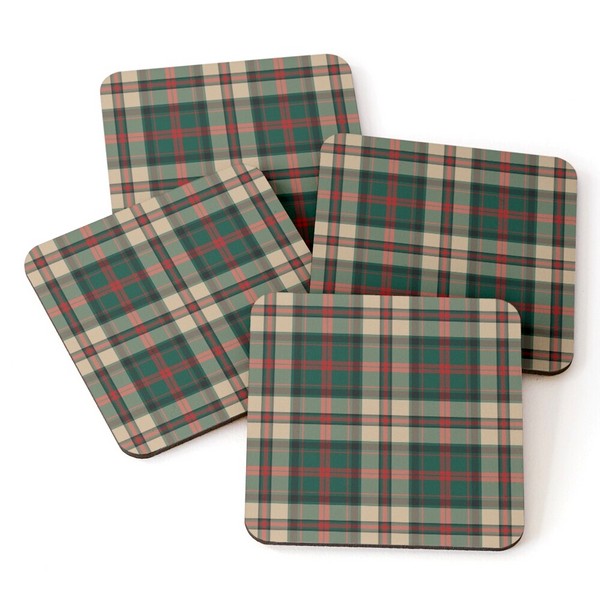 MacNeish Hunting tartan beverage coasters