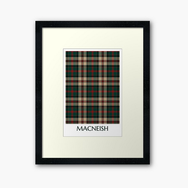MacNeish Hunting tartan framed print