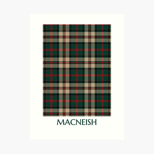 MacNeish Hunting tartan art print