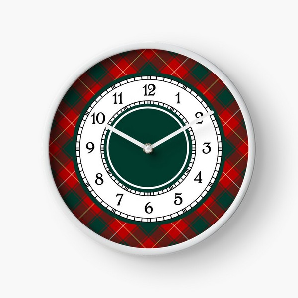 MacPhee tartan wall clock