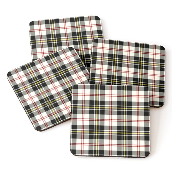 MacPherson Dress tartan beverage coasters