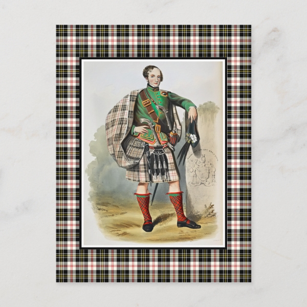 MacPherson Dress tartan postcard