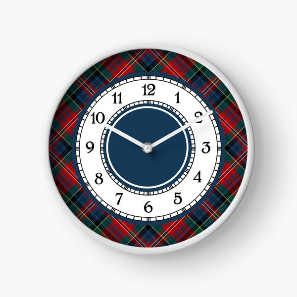 MacPherson tartan wall clock