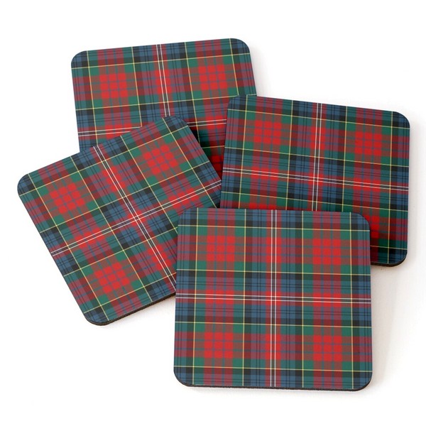 MacPherson tartan beverage coasters