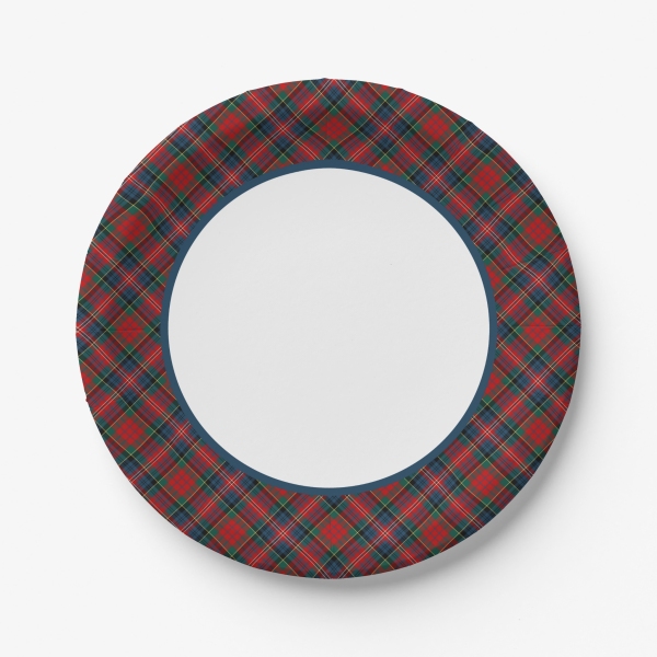 MacPherson tartan paper plate