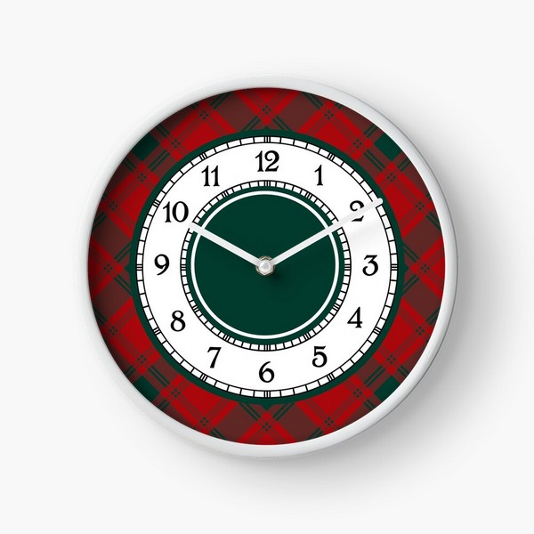 MacQuarrie tartan wall clock