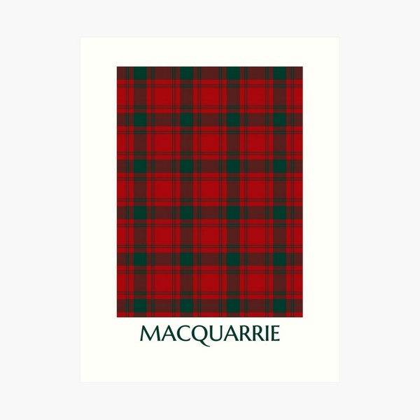 MacQuarrie tartan art print