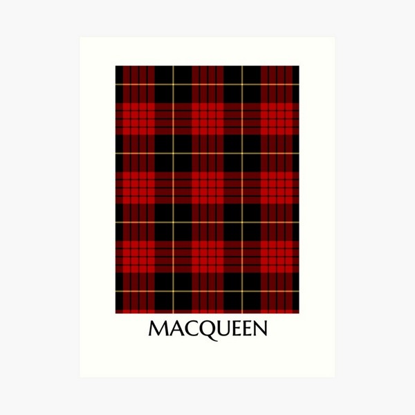 MacQueen tartan art print