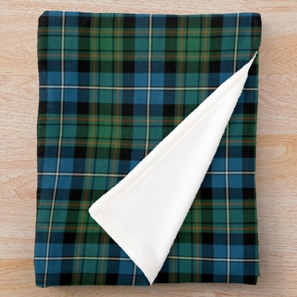 MacRae tartan fleece throw blanket