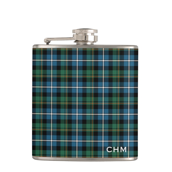 MacRae tartan hip flask