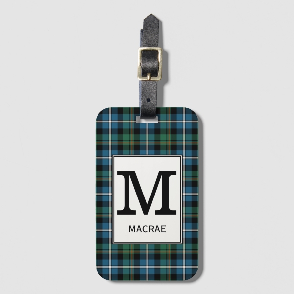 MacRae tartan luggage tag