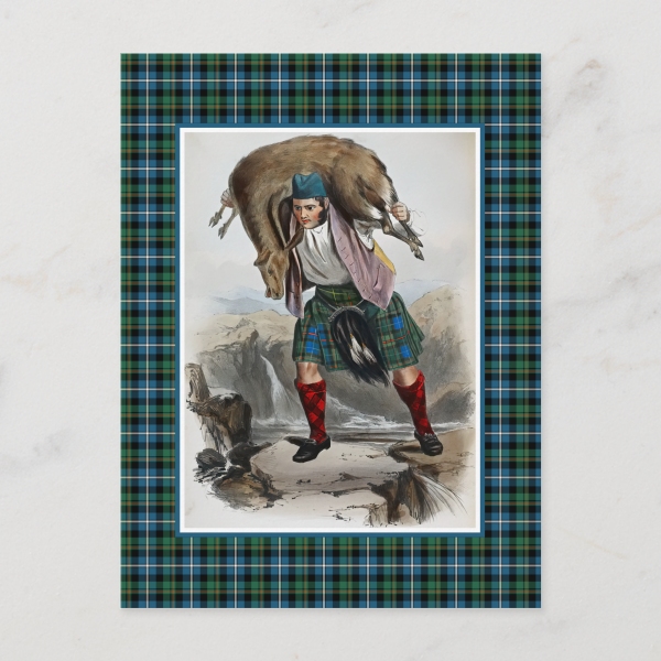 MacRae tartan postcard