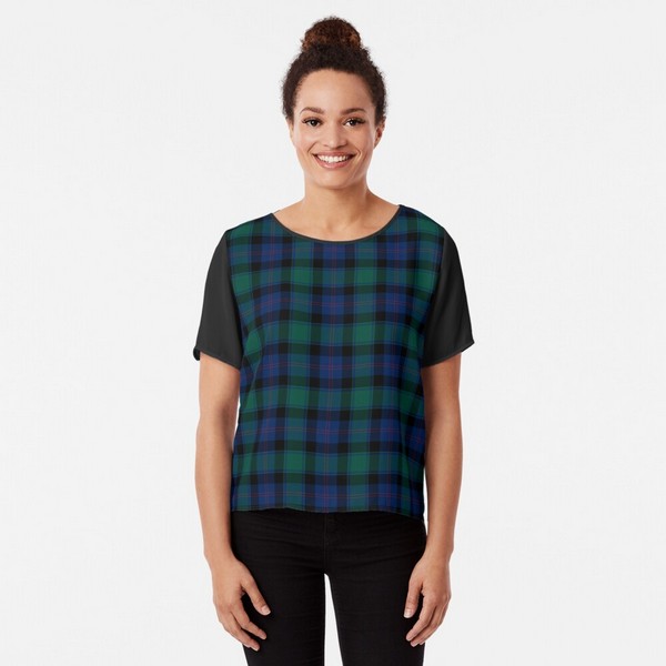 MacTaggart tartan chiffon top