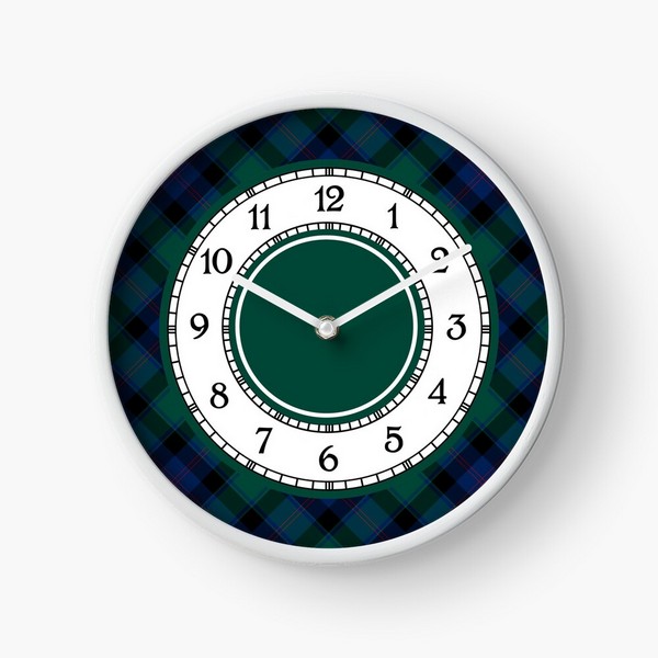 MacTaggart tartan wall clock