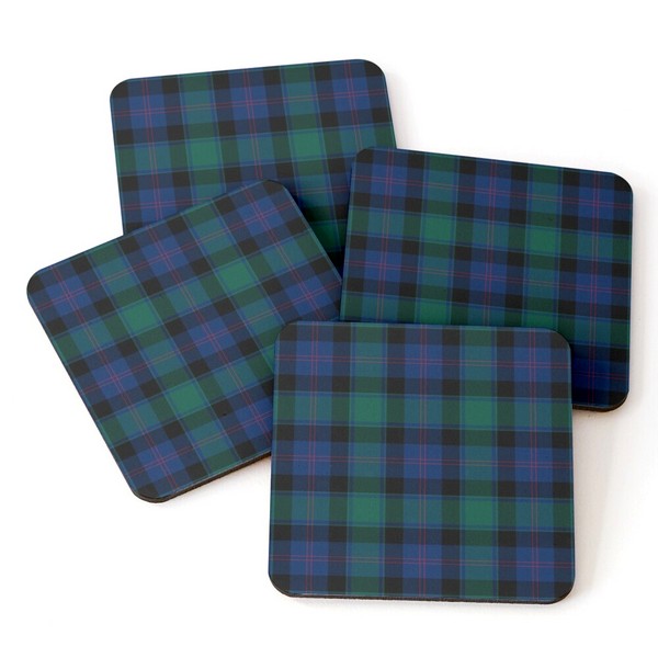 MacTaggart tartan beverage coasters