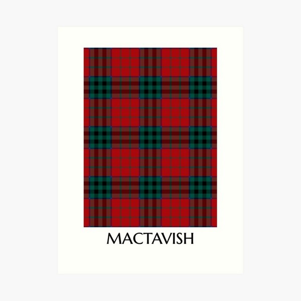 MacTavish tartan art print