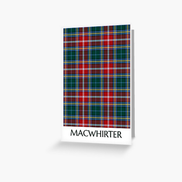 MacWhirter tartan greeting card
