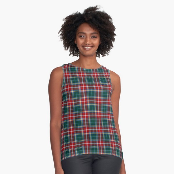 MacWhirter tartan sleeveless top