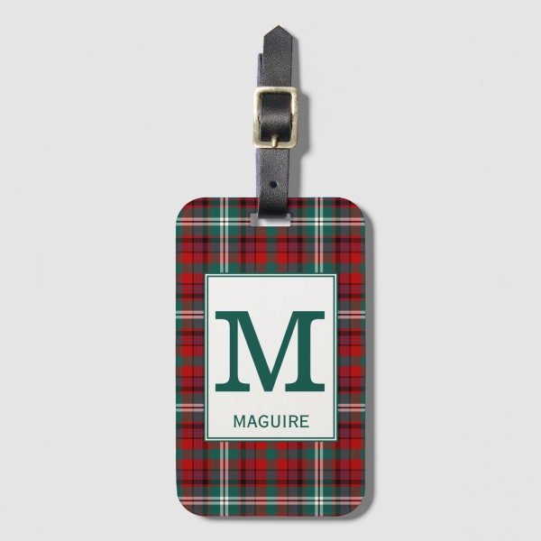 Maguire tartan luggage tag