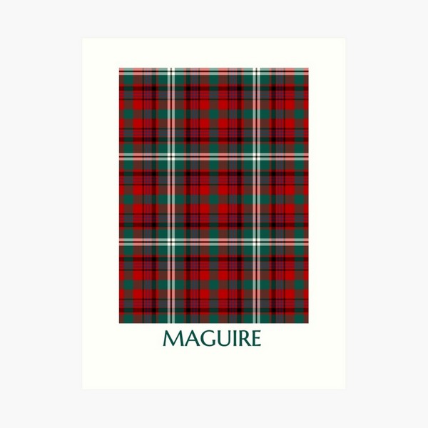 Maguire tartan art print