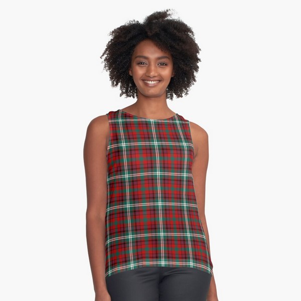 Maguire tartan sleeveless top