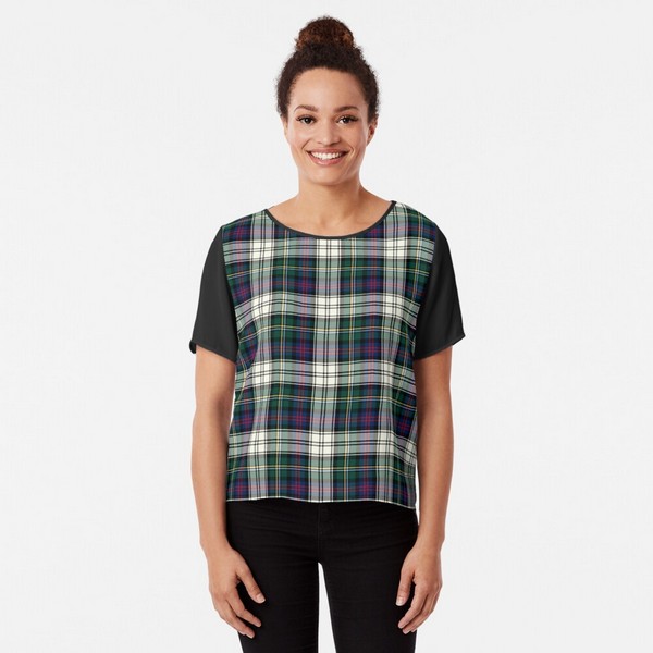 Malcolm Dress tartan chiffon top