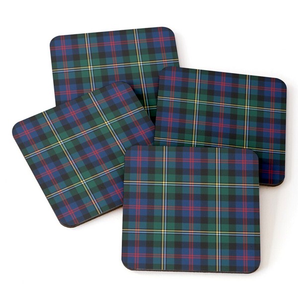 Clan Malcolm Tartan Coasters