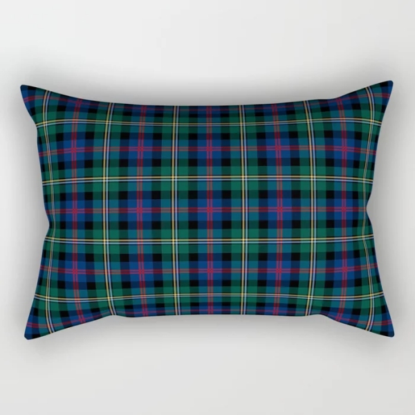 Malcolm tartan rectangular throw pillow