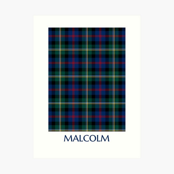 Malcolm tartan art print