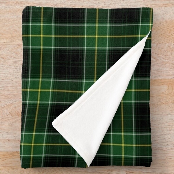 Malone tartan fleece throw blanket