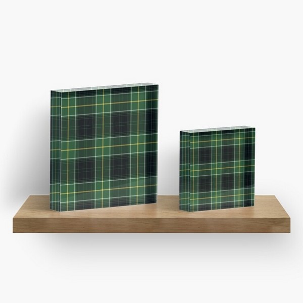 Malone tartan acrylic block