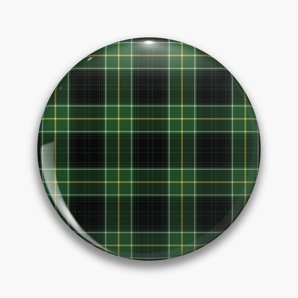 Malone tartan pinback button