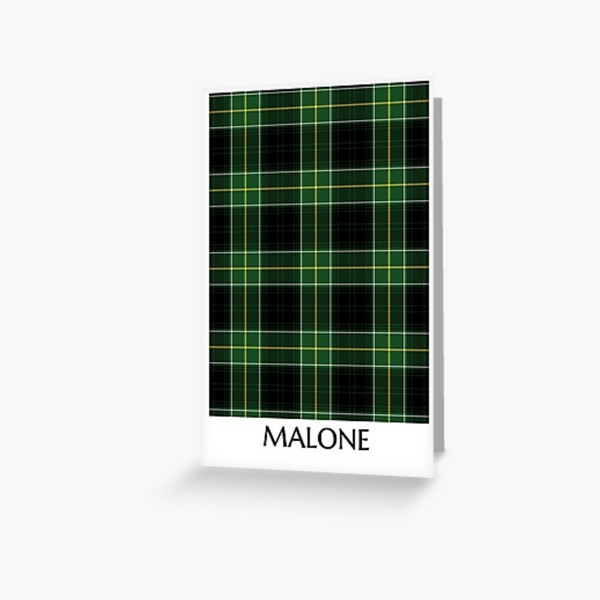 Malone tartan greeting card