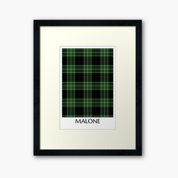 Malone tartan framed print