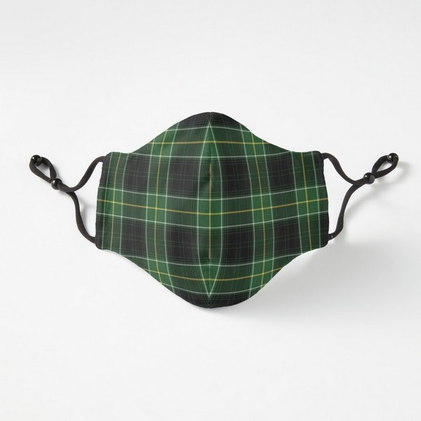 Malone tartan fitted face mask