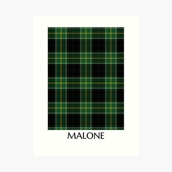Malone tartan art print