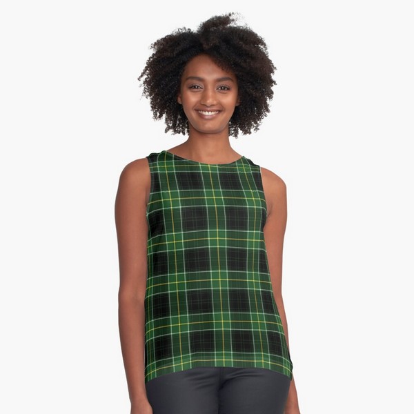 Malone tartan sleeveless top