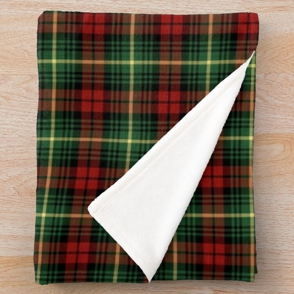 Martin tartan fleece throw blanket