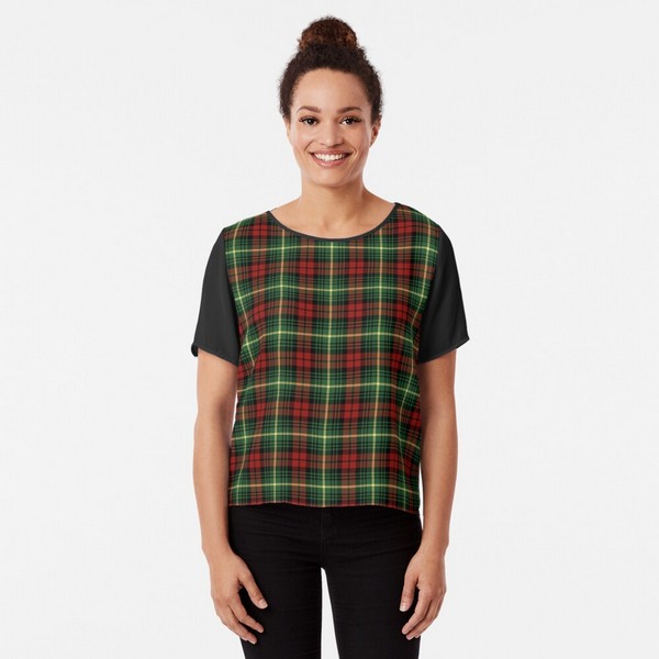 Martin tartan chiffon top