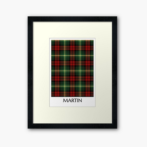 Martin tartan framed print