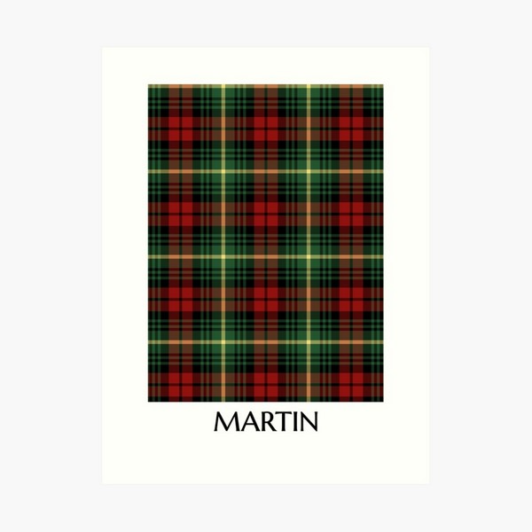 Martin tartan art print