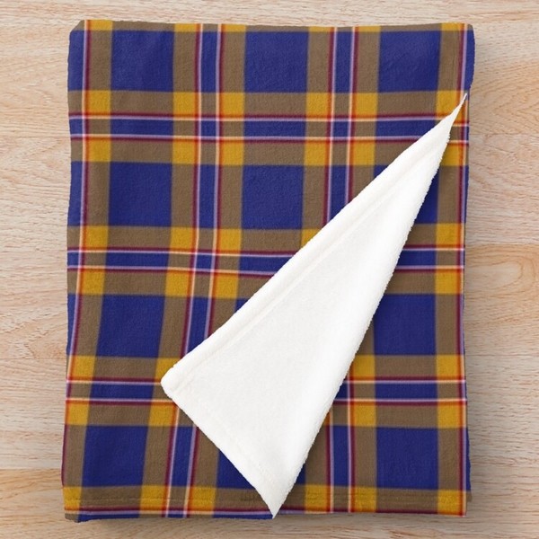 McCann tartan fleece throw blanket