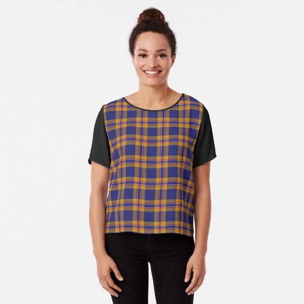 McCann tartan chiffon top