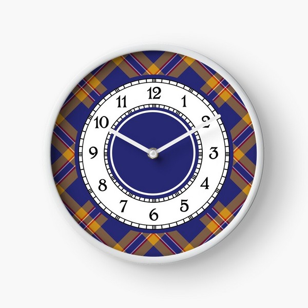 McCann tartan wall clock