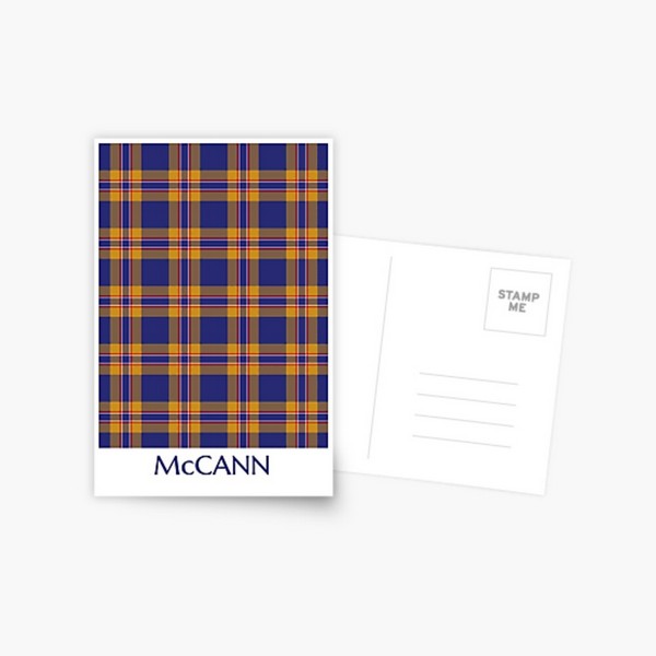 McCann tartan postcard