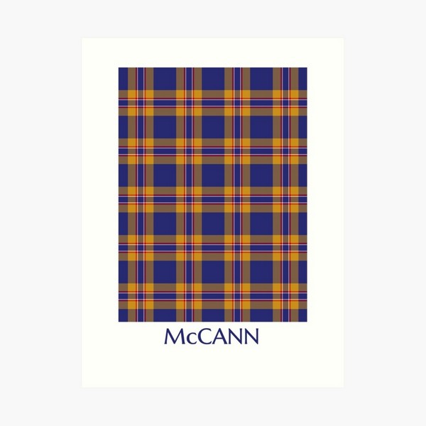 McCann tartan art print