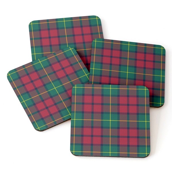 McCarthy tartan beverage coasters