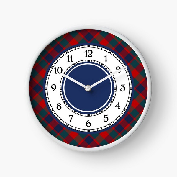 McGowan tartan wall clock